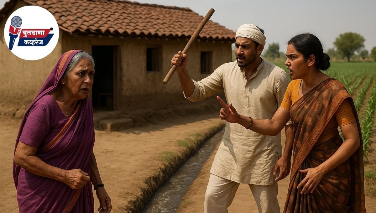 सावखेड नागरे येथे सांडपाण्याच्या वादातून मारहाण व धमकी; दोन जणांविरुद्ध गुन्हा दाखल