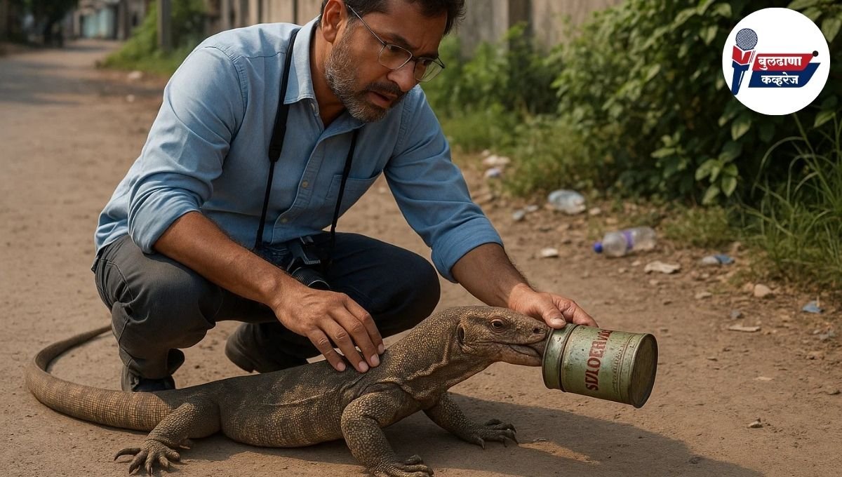 घोरपडीच्या तोंडात अडकली सुलोचनची बाटली; ती इकडे तिकडे फिरकत होती अन् तेवढ्यात एक….!